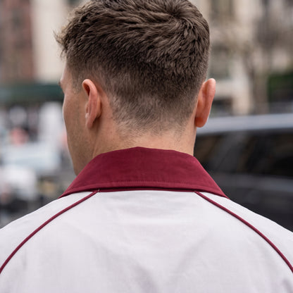 Crimson Grid Windbreaker Jacket
