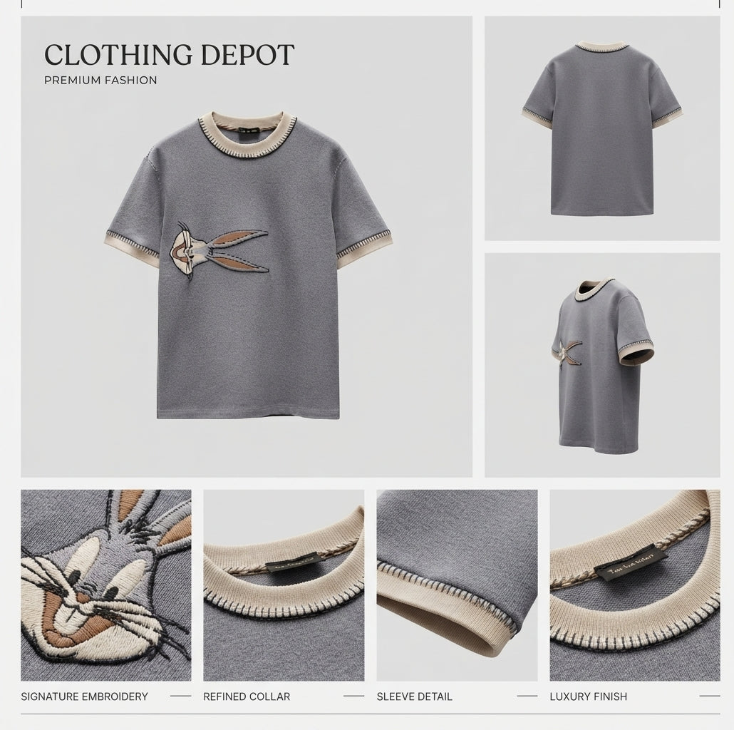 Men's Cartoon Print Short-Sleeve T-Shirt