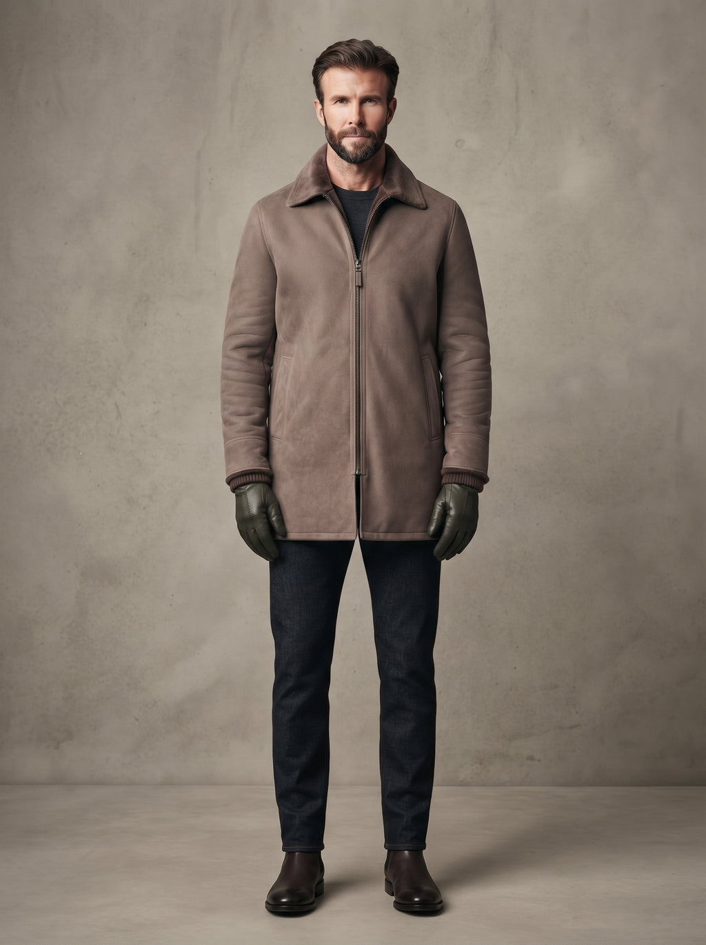 Faux Suede Winter Jacket