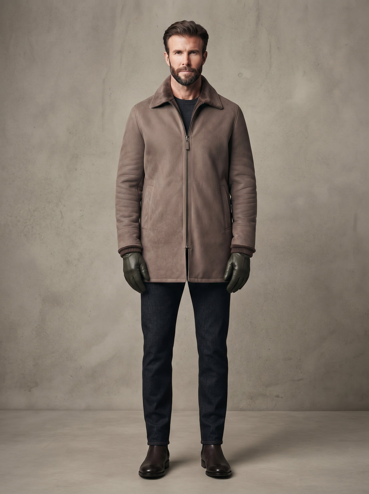 Faux Suede Winter Jacket