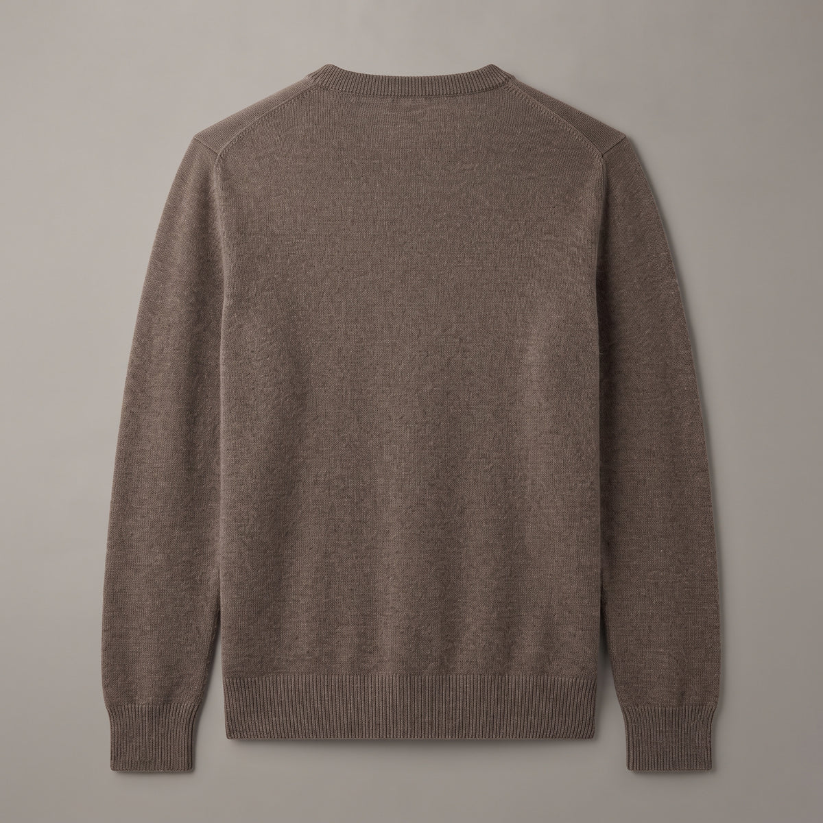 Taupe Brown Crew-Neck Sweater