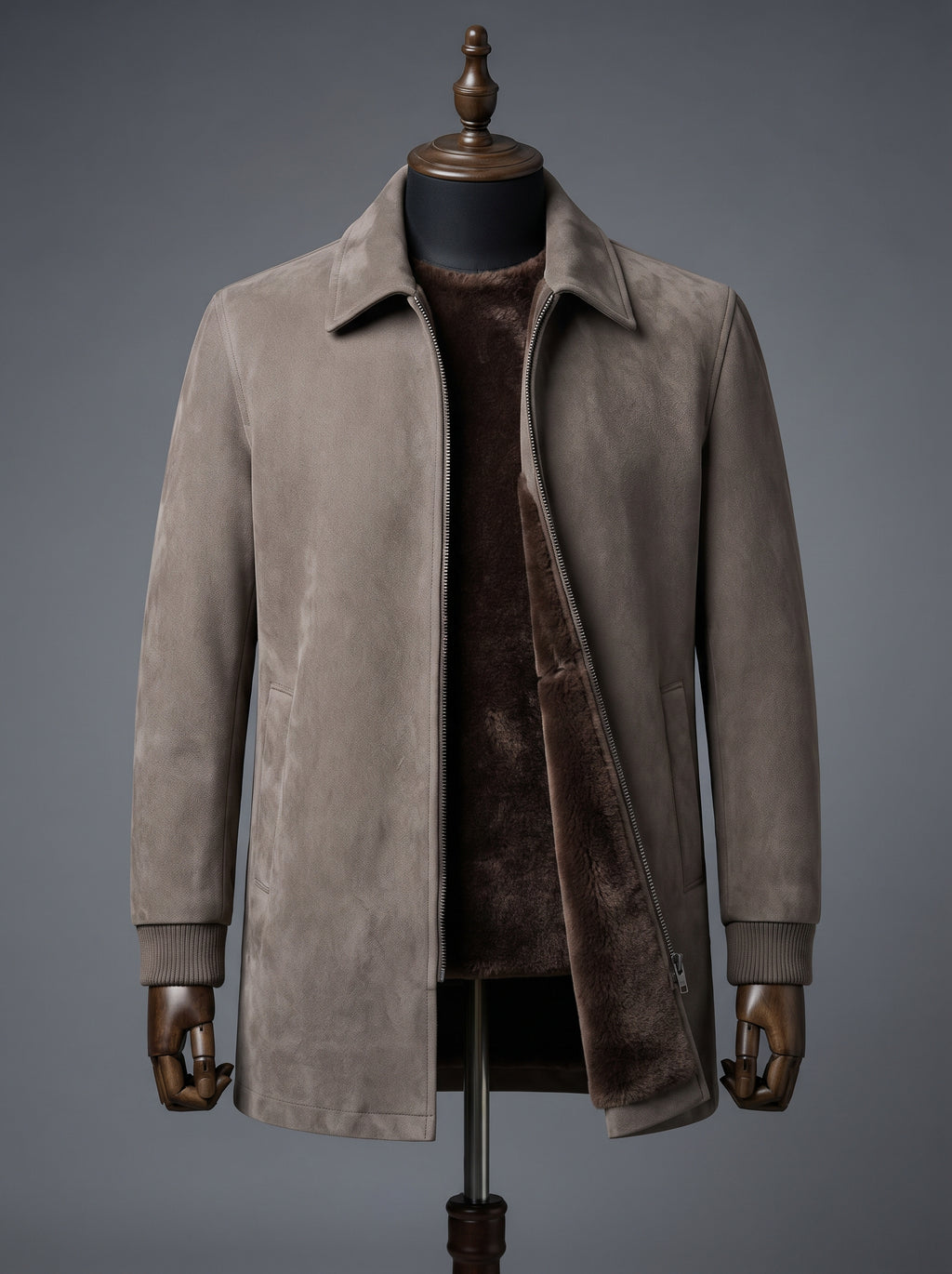 Faux Suede Winter Jacket